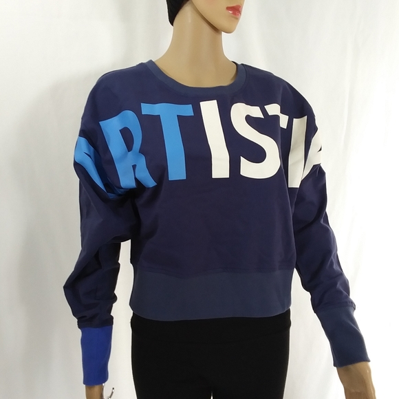 ARTISTIX Cotton Logo Colorblock Sweatshirt NWOT Sz M - Picture 1 of 11